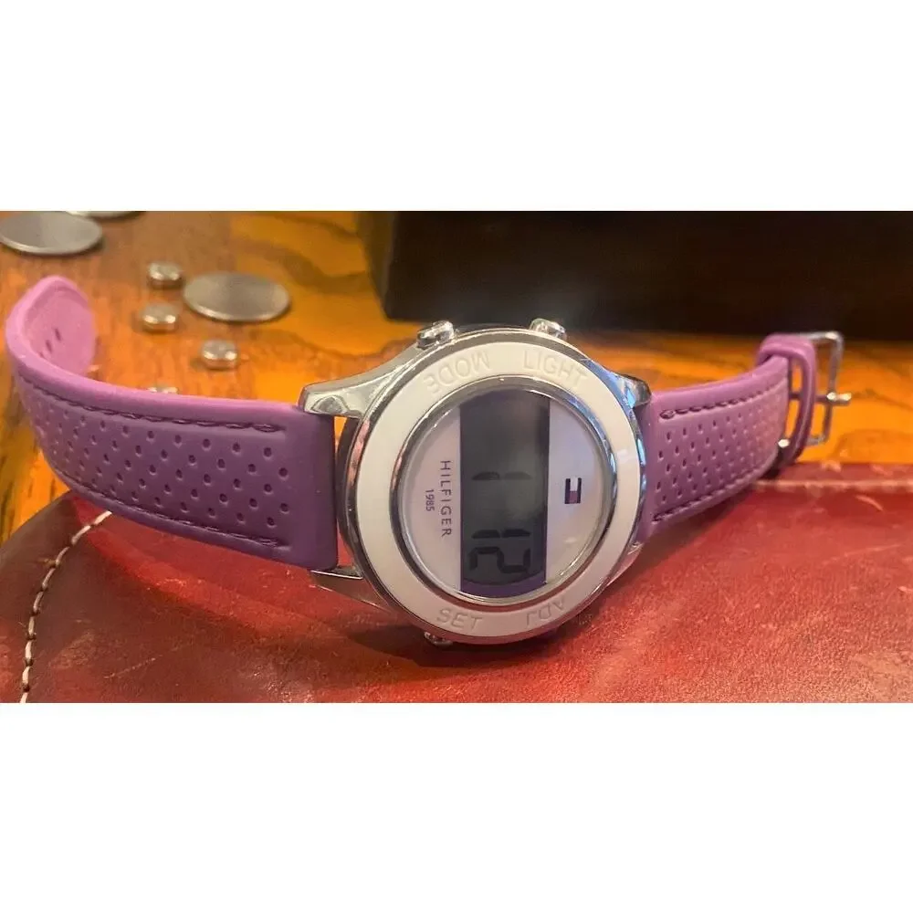 Unisex Hilfiger 1985 Digital LCD Watch, WR 3ATM, TH.140.3.29.1025